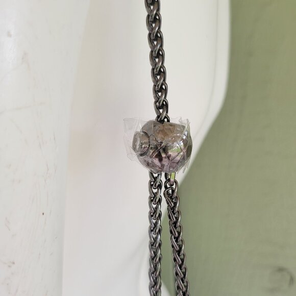 BADGLEY MISCHKA Snakeskin Print Clutch Shoulder Bag w/ Chain strap - Picture 5 of 5